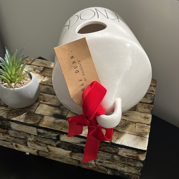 NWT RAE DUNN Ceramic KNOCK Birdhouse - double-sided - Picture 5 of 8